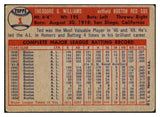 1957 Topps Baseball #001 Ted Williams Red Sox VG 520622