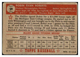 1952 Topps Baseball #059 Robin Roberts Phillies GD-VG Red 520658