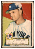 1952 Topps Baseball #049 Johnny Sain Yankees Poor Red 520660