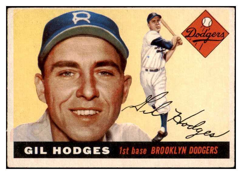 1955 Topps Baseball #187 Gil Hodges Dodgers VG 520667