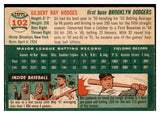 1954 Topps Baseball #102 Gil Hodges Dodgers VG 520669