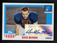 2005 Topps All Americans #A-DB Dick Butkus Illinois NR-MT Signed 520675