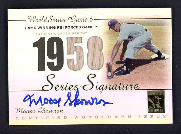 2003 Topps Tribute World Series #SSA-MS Bill Skowron Signed Bat 520690