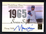 2003 Topps Tribute World Series #SSA-MW Maury Wills Signed Jersey 520691