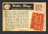 1955 Bowman Baseball #184 Willie Mays Giants VG-EX 520736