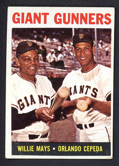 1964 Topps Baseball #306 Willie Mays Orlando Cepeda VG 520747