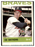 1964 Topps Baseball #035 Eddie Mathews Braves Good 520748