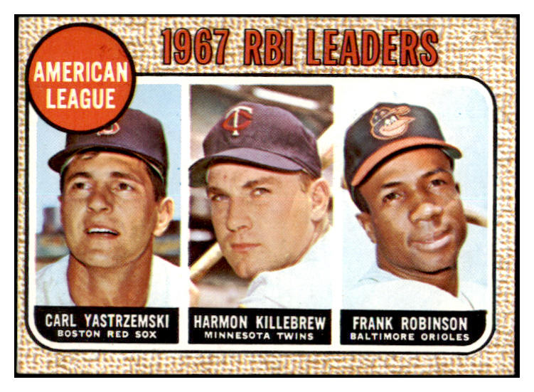 1968 Topps Baseball #004 A.L. RBI Leaders Yastrzemski NR-MT 520772