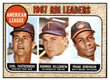 1968 Topps Baseball #004 A.L. RBI Leaders Yastrzemski NR-MT 520772