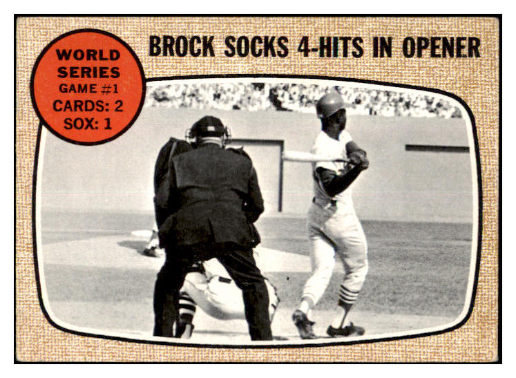 1968 Topps Baseball #151 World Series Game 1 Lou Brock EX+/EX-MT 520776