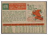 1959 Topps Baseball #478 Roberto Clemente Pirates GD-VG 520780