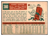 1959 Topps Baseball #380 Hank Aaron Braves GD-VG 520781