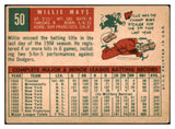 1959 Topps Baseball #050 Willie Mays Giants FR-GD 520788