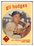 1959 Topps Baseball #270 Gil Hodges Dodgers Good 520789