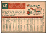 1959 Topps Baseball #430 Whitey Ford Yankees Good 520790