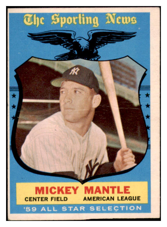 1959 Topps Baseball #564 Mickey Mantle A.S. Yankees GD-VG 520796