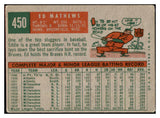 1959 Topps Baseball #450 Eddie Mathews Braves VG 520803