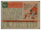 1959 Topps Baseball #163 Sandy Koufax Dodgers PR-FR 520830