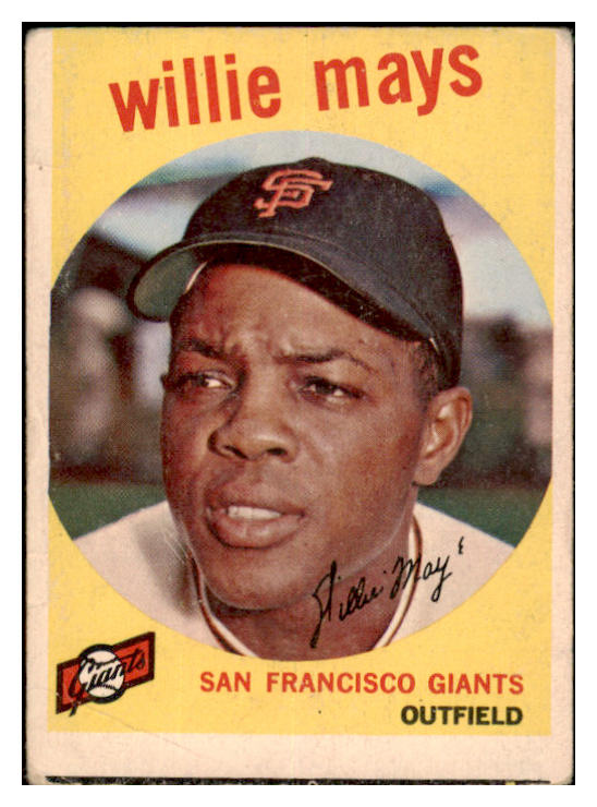 1959 Topps Baseball #050 Willie Mays Giants GD-VG 520831