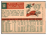 1959 Topps Baseball #050 Willie Mays Giants GD-VG 520831