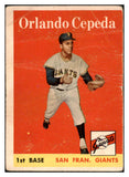 1958 Topps Baseball #343 Orlando Cepeda Giants PR-FR 520838