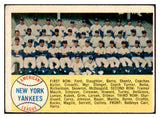 1958 Topps Baseball #246 New York Yankees Team Good 520841