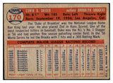 1957 Topps Baseball #170 Duke Snider Dodgers VG 520846