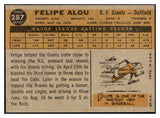 1960 Topps Baseball #287 Felipe Alou Giants NR-MT 520860