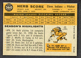 1960 Topps Baseball #360 Herb Score Indians NR-MT 520861