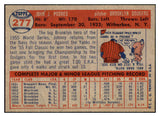 1957 Topps Baseball #277 Johnny Podres Dodgers NR-MT 520884