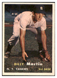 1957 Topps Baseball #062 Billy Martin Yankees NR-MT 520886