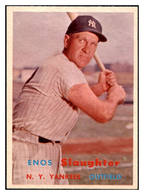 1957 Topps Baseball #215 Enos Slaughter Yankees NR-MT 520888