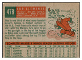 1959 Topps Baseball #478 Roberto Clemente Pirates VG 520889