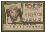 1971 Topps Baseball #020 Reggie Jackson A's EX-MT 520892