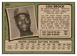 1971 Topps Baseball #625 Lou Brock Cardinals EX-MT 520893