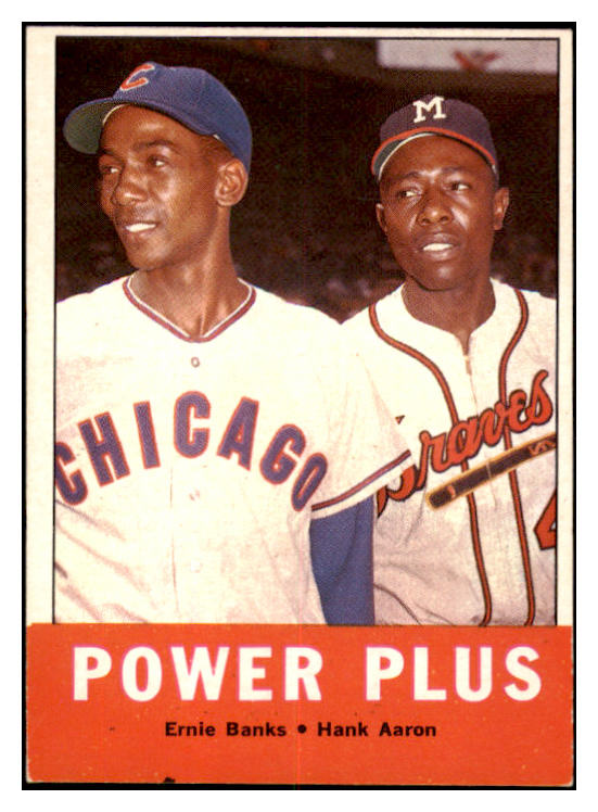 1963 Topps Baseball #242 Hank Aaron Ernie Banks EX-MT 520896