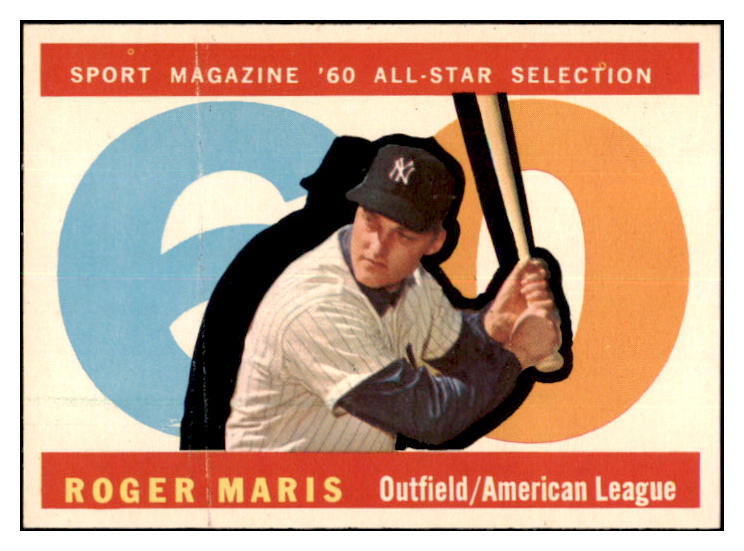 1960 Topps Baseball #565 Roger Maris A.S. Yankees EX-MT 520897