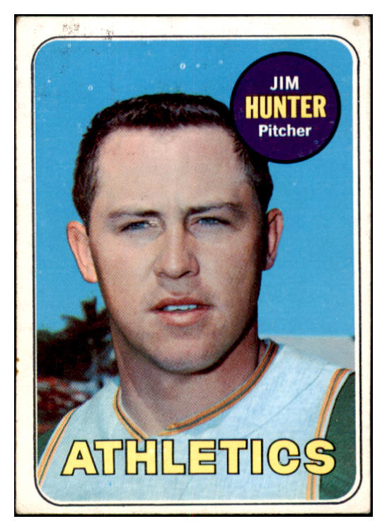 1969 Topps Baseball #235 Catfish Hunter A's VG-EX 520928