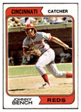 1974 Topps Baseball #010 Johnny Bench Reds VG 520936