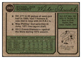 1974 Topps Baseball #283 Mike Schmidt Phillies VG 520937