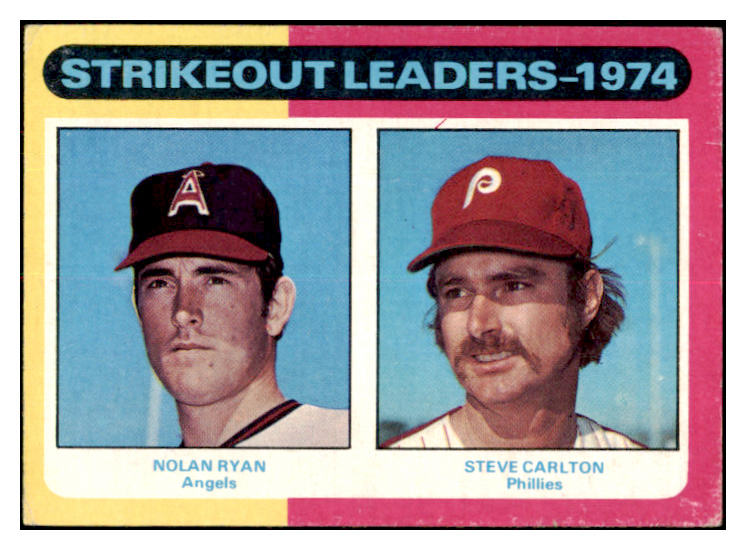 1975 Topps Baseball #312 Strike Out Leaders Nolan Ryan VG 520939