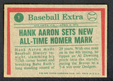 1975 Topps Baseball #001 Hank Aaron RB Braves VG 520940