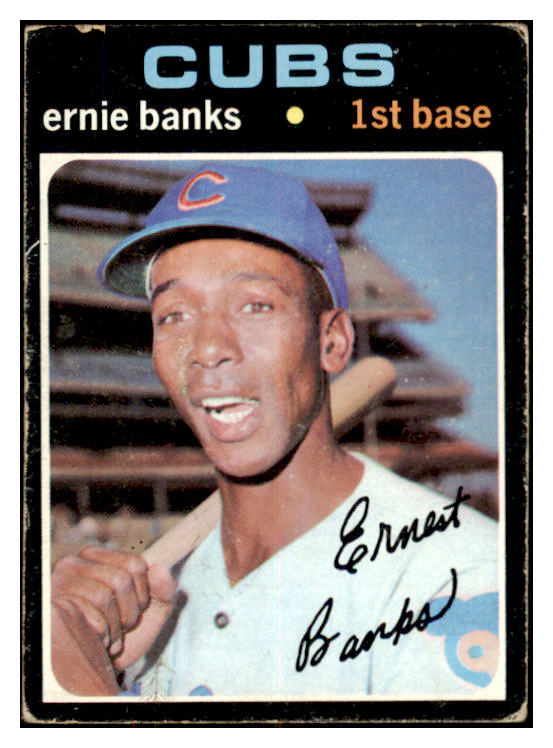 1971 Topps Baseball #525 Ernie Banks Cubs VG 520944