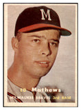 1957 Topps Baseball #250 Eddie Mathews Braves EX-MT 520950