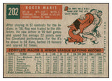 1959 Topps Baseball #202 Roger Maris A's EX-MT 520952