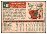 1959 Topps Baseball #439 Brooks Robinson Orioles VG-EX 520953