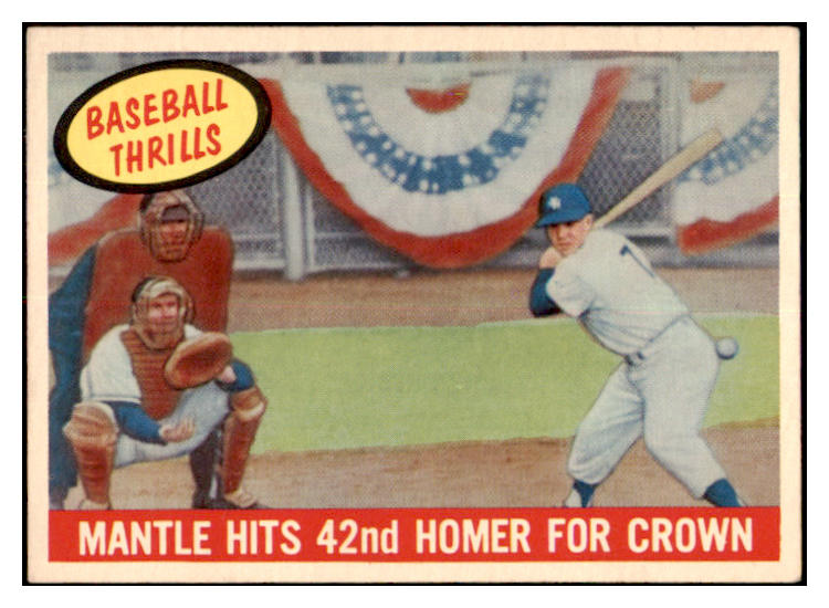 1959 Topps Baseball #461 Mickey Mantle IA Yankees EX-MT 520956