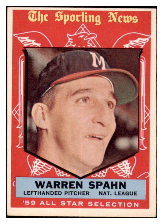 1959 Topps Baseball #571 Warren Spahn A.S. Braves EX 520957