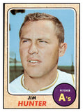 1968 Topps Baseball #385 Catfish Hunter A's EX 520982