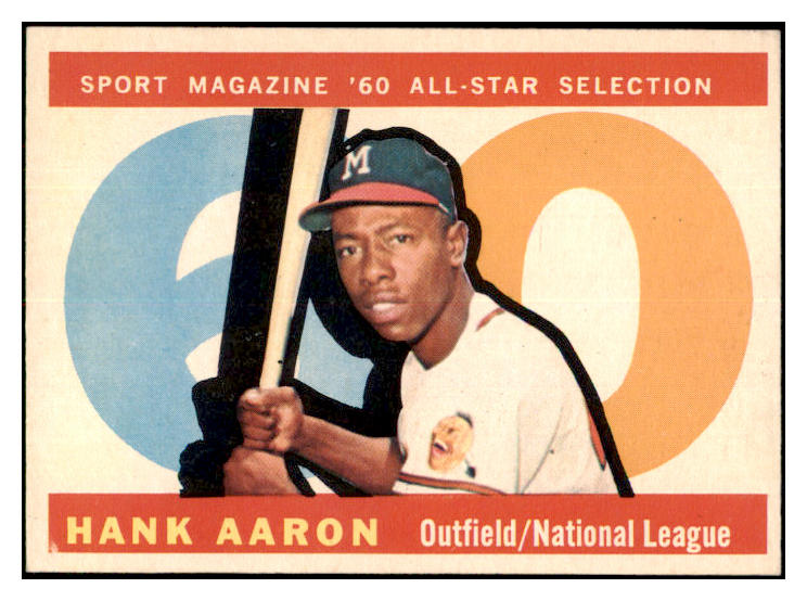 1960 Topps Baseball #566 Hank Aaron A.S. Braves EX-MT 521003